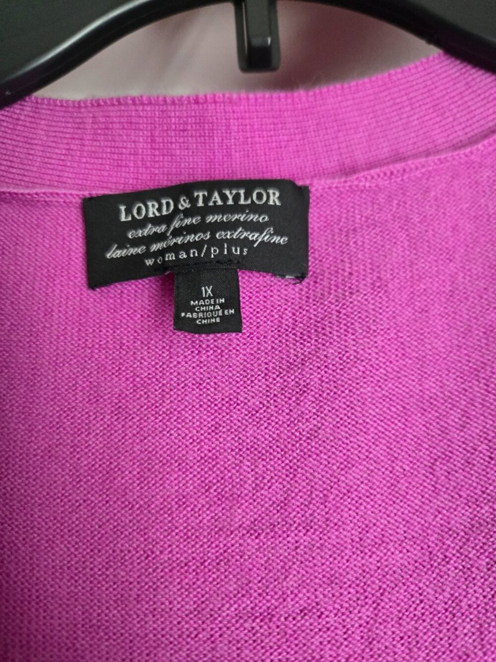 EUC Pair of Lord & Taylor Merino Wool Cardigans, 1X - Picture 7 of 7
